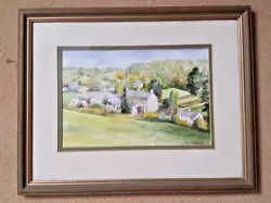 Buy Framed Watercolour Of Village Houses  Scene Signed And Dated 1990 • 9.99£