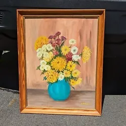 Buy Vintage 16 X 20 Framed & Signed Flowers Painting Wall Art By Rose McNellis • 54.74£