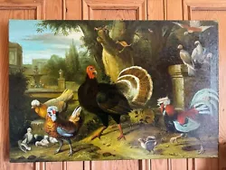 Buy Large Oil Painting Of Birds Dutch School Manner Of Hondecoeter After The Antique • 22£