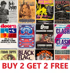 Buy MUSIC & GIG CONCERT POSTERS Rock Blues Alt Vintage Pub Bar Shop Cafe Club A4 • 3.45£