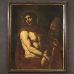 Buy Jesus Christ Ecce Homo Antique Painting Oil Canvas Religious Artwork 17th Cent • 12,850£