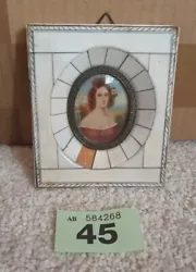 Buy ANTIQUE Paint Signed Syroco Wood Convex Glass Cameo Portraits Victorian Ladies  • 24.99£
