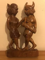 Buy Rare Antique Orissa Tribal Couple Hand Carved Wood Sculpture Folk Art • 12.99£