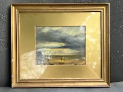 Buy Vintage Framed Oil Painting 1861 J Hammond Beach Scene Morcambe Bay • 49.99£