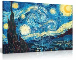 Buy Vincent Van Gogh Starry Night Canvas Wall Art Picture Print • 11.99£