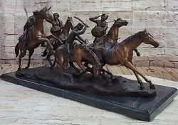 Buy OLD DRAGOONS Genuine Bronze Sculpture Frederic Remington Lost Wax Method Deal • 1,105.96£
