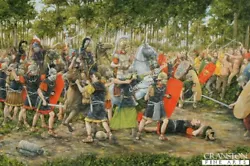 Buy ORIGINAL PAINTING The Battle Of Teutoburg Forest,Roman Legion Arminius  • 3,700£
