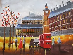 Buy Old London Large Oil Painting Canvas English British Original England City Scape • 15.95£