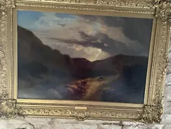 Buy Large Fine George Shalders Oil Painting “Cattle And Mountainous Landscape” 1854 • 7,000£
