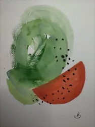 Buy Original, Abstract Painting, Free Palestine, Painting, Watermelon  • 45£