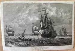 Buy Antique Print A Fresh Gale Ships At Sea C1860 From Painting By Vance-velde • 4£