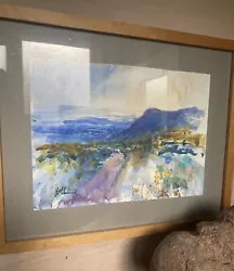 Buy Autumn Winter Mountain Valley Abstract Impressionist Watercolour Artist Original • 8£