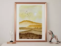 Buy Misty Mountains | Original Painted | Watercolour Painting | Landscape | Signed • 16£