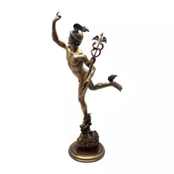 Buy Hermes Mercury Greek Roman God Cold Cast Bronze & Resin Statue Sculpture 37,5 Cm • 97.91£