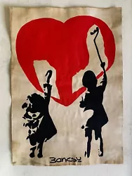 Buy Banksy Painting On Paper (handmade) Signed And Stamped Mixed Media Broke • 67.15£