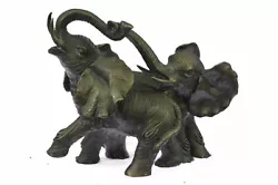 Buy Cast Bronze Marble Sculpture Elephant Safari Statue Art Figure Figurine Animal • 236.33£