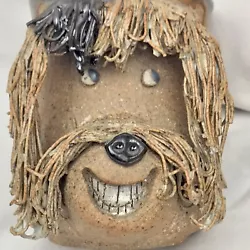 Buy Dog Face 3D Art Pottery  Coffee Mug Cup Handmade Stoneware Ceramic Signed Funny • 12.40£