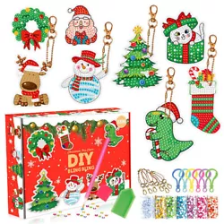 Buy Christmas DIY Diamond Key Chain Painting Toy Pendant Handicraft Keychain Gifts! • 13.33£