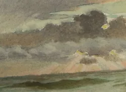 Buy Original Watercolour 'Sunbeams Above The Sea', Mid 20th Century, Artist Unknown • 34£