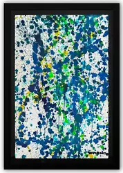 Buy Wyland- Original Watercolor Painting On Deckle Edge Paper  Abstract Drip  • 28,349.81£