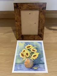 Buy Original Flowers Watercolor Painting, Signed Wendy Butcher & New Photo Frame • 14.50£
