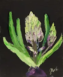 Buy Hyacinth Oil Painting Small Floral Original Art Flower Impasto Painting Kitchen • 33.18£