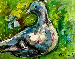Buy Landscape Oil Painting Canvas Impressionism Collectable COA Pigeon • 37.30£