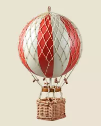 Buy Hot Air Balloon Figurine Model Red & White Striped 8  Hanging Ceiling Home Decor • 58.97£