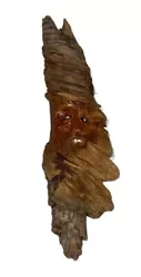 Buy Folk Art Hand Carved Old Man Face Spirit Tree Branch Driftwood Sculpture 7 Inch • 28.93£