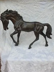 Buy  Bronze Horse Trotting Stallion Ornament Horse Cast Bronze Statue Mid Century  • 300£