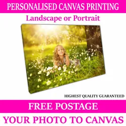 Buy Personalised Framed Photo Canvas Print Custom Large Box Printing Ready To Hang • 8.37£