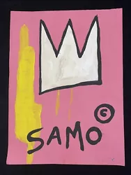Buy Jean Michel Basquiat (Handmade) Drawing - Painting On Old Paper Signed & Stamped • 115.56£
