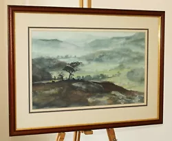 Buy K WOOD (20th Century) Watercolour Painting Sheep In A Rolling Landscape At Dusk • 145£