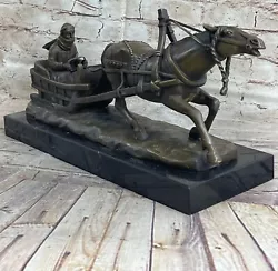 Buy Friedrich Gornik Bronze Sculpture Of A Sleigh Man Driving Vienna Sculpture Sale • 157.48£