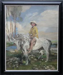 Buy James Jebusa Shannon British Edwardian Portrait Boy Horse Oil Painting 1862-1933 • 7,500£