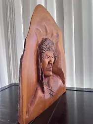 Buy RARE Gary Thompson Hand Carved Wood Native American Sculpture  Statue, Signed • 295.31£