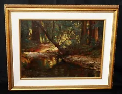 Buy 1910 California Oil Painting Forest By David Howard Hitchcock (1861-1943) (SRs) • 7,877.02£