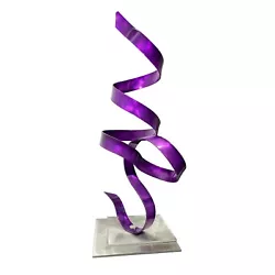 Buy Metal Sculpture Abstract Purple Centerpiece Table Decor Modern Art Jon Allen • 124.03£