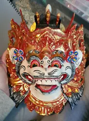 Buy Balinese Carved Wooden Barong Mask Good Condition Minor Damage • 30£