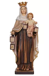 Buy Our Lady Of Mount Carmel Statue Wood Carved • 13,112.51£