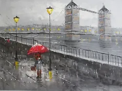 Buy London Tower Bridge Art Large Oil Painting Canvas British Original England City • 23.95£