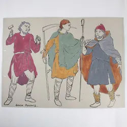 Buy Frederick Charles Winby Painting Theatre Costume Design Saxon Peasants #52 • 29.99£