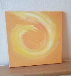 Buy Original Art Piece Painting Swirl Orange Colour Original Art Abstract • 25£