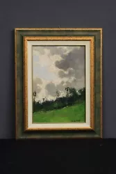 Buy Important Oil On Board, Trees And Clouds, 1905, Lorenzo Delleani (1840-1904) • 5,378.31£