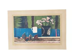 Buy Vintage René Genis Still Life With Flowers Signed Numbered Painting Art Print  • 65£