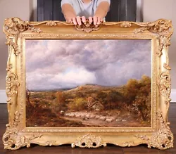 Buy Large Fine Antique 19th Century Landscape Oil Painting Of Dramatic English Storm • 14,950£