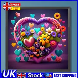 Buy 5D DIY Full Round Drill Diamond Painting Colourful Flowers Kit Home Decor30x30cm • 6.19£