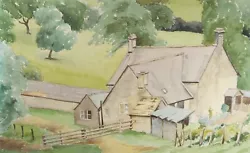 Buy Original Charcoal & Watercolour, 'A Farmhouse', Circa 1930's , Frank Harold Read • 39£