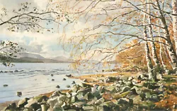 Buy Richard Alfred - Contemporary Watercolour, Lake Scene, North England • 63£