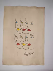 Buy Andy Warhol Vintage Art Drawing Painting On Paper Signed Stamped • 94.71£